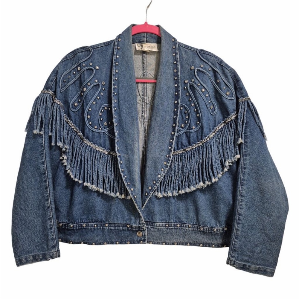 Fringe Denim Jacket - image 1